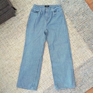 Able Blue and White Striped Wide Leg Jeans -28